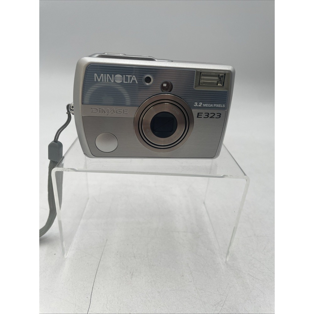 Minolta Dimage E323 Retro Digital Camera 3.2MP 3X Zoom+Battery+SD Card-TESTED
